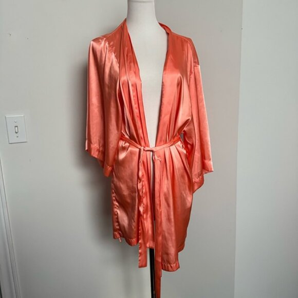 La Senza satin peachy Kimono Robe coquette SM - Picture 2 of 5